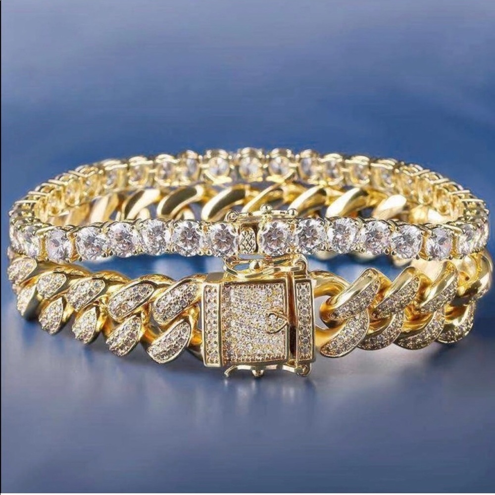 💰 Gold Blast IcedOut Miami Cuban Bracelet 💰